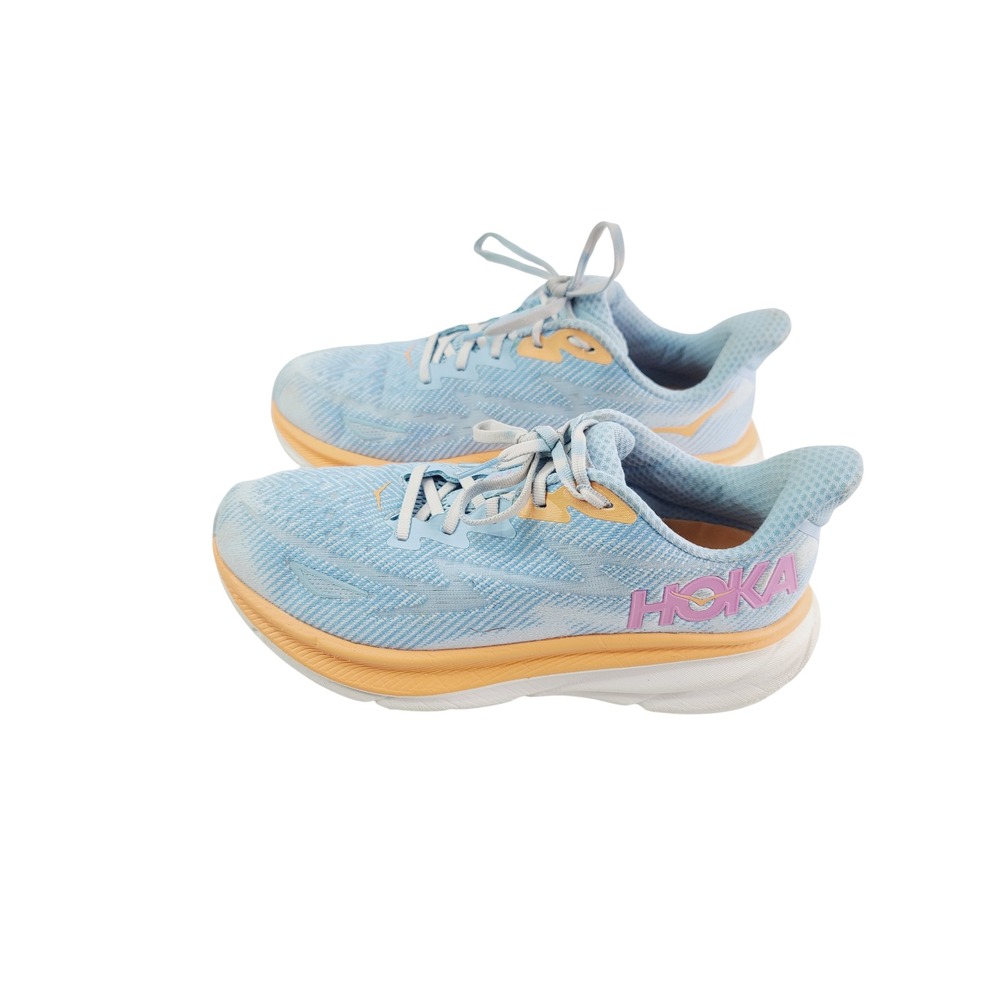 Hoka One One Athletic Running‎ Shoes Women's, Size 9 Light Blue/Orange. KT